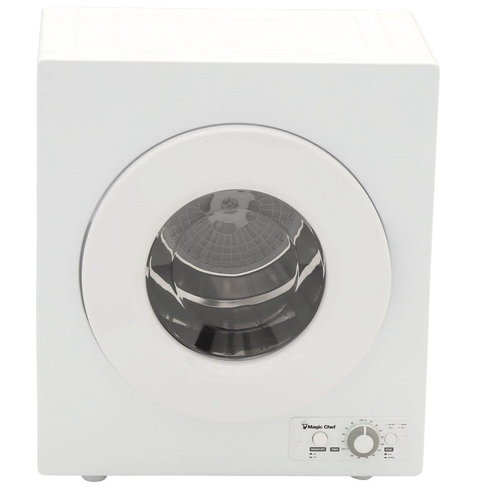 Magic Chef Compact Laundry Dryer, Portable Dryer, 2.6 Cu. Ft., White